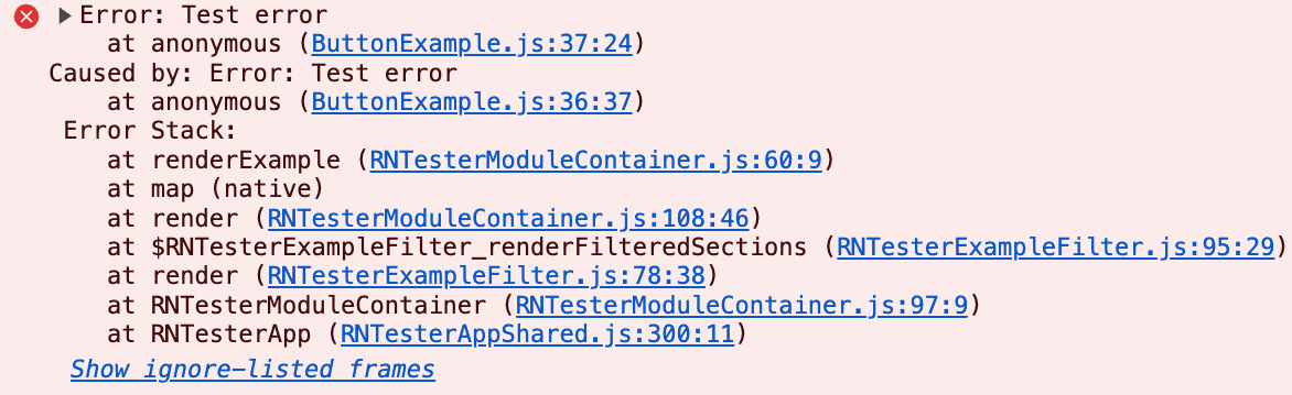 包含原因和所有者堆栈的示例错误