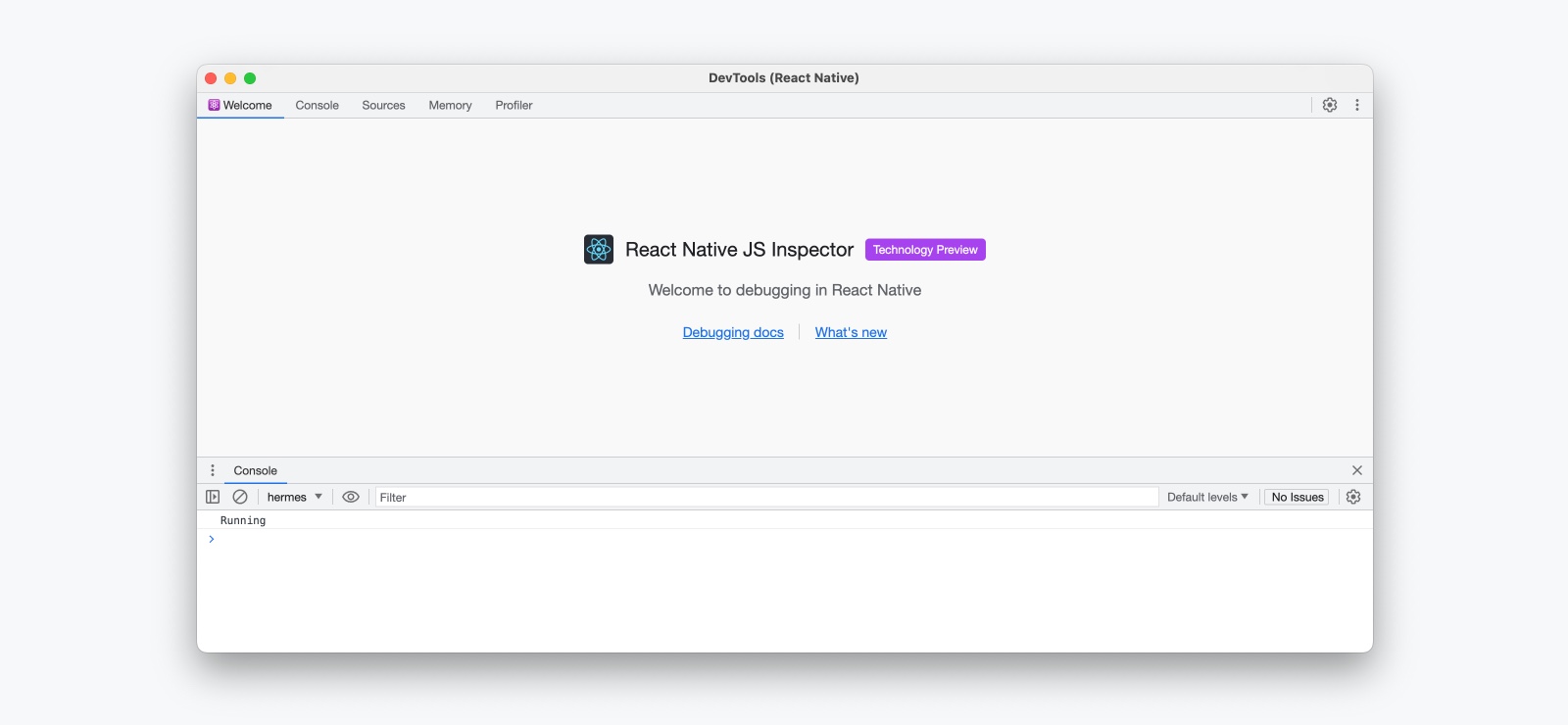 新调试器前端打开“欢迎”面板截图